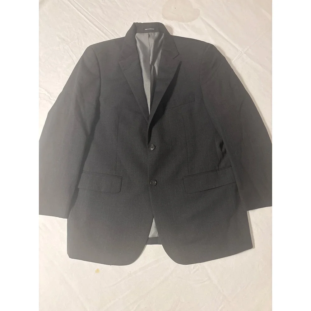Pronto Uomo Blazer Jacket Mens 42 Charcoal Gray Two Button Sport Coat